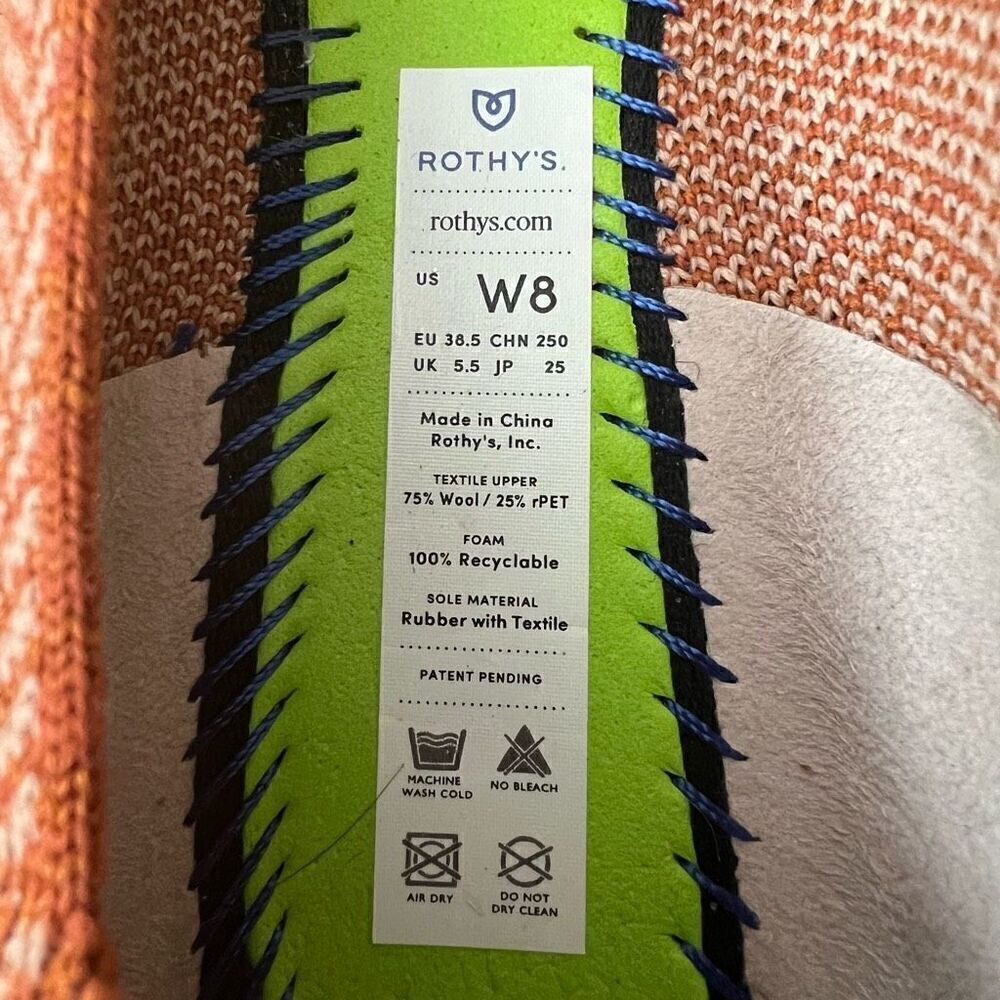 Rothy’s The Point Ballet Flats Camel Heringbone Rare Size 8 - Picture 10 of 10